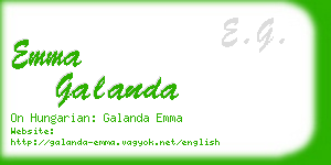 emma galanda business card